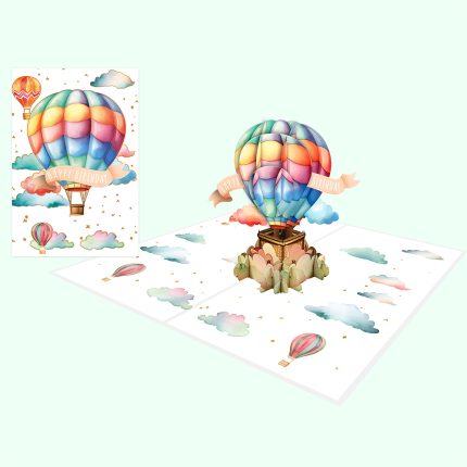 ΚΑΡΤΑ ΕΥΧΩΝ ORIGAMI ΓΕΝΕΘΛΙΑ ΑΕΡΟΣΤΑΤΟ